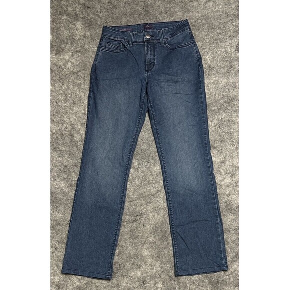 NYDJ Not Your Daughter's Jeans Marilyn Straight Women's 6 Lift Tuck Blue Denim - Picture 1 of 17